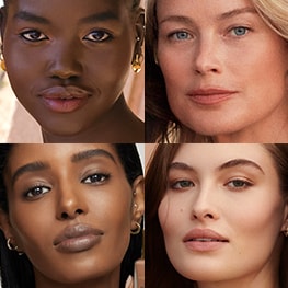 photo of models with different skin tones wearing Double Wear Stay-in-Place Makeup